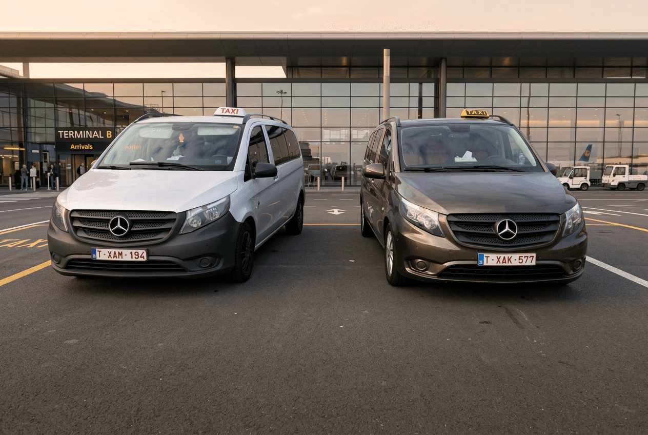 Mercedes taxi's van Taxi Alessandro op standplaats